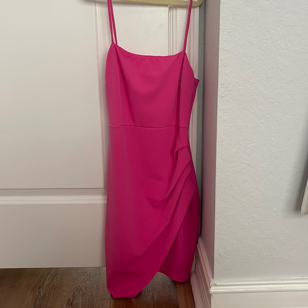 Blue blush pink mini dress